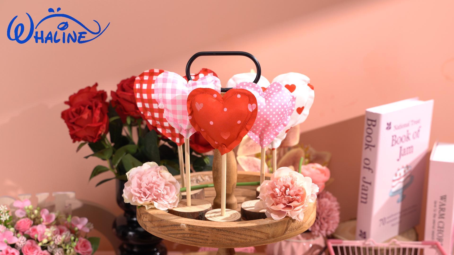 Amazon.com: Whaline 5Pcs Valentine's Day Fabric Tall Standing